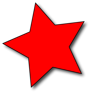 Red stars clipart