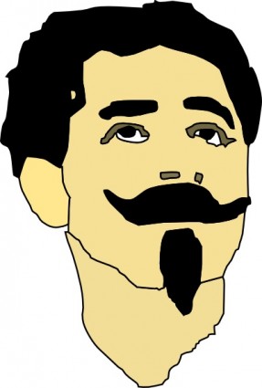 Man With Mustache And Goatee clip art Vector clip art - Free ...