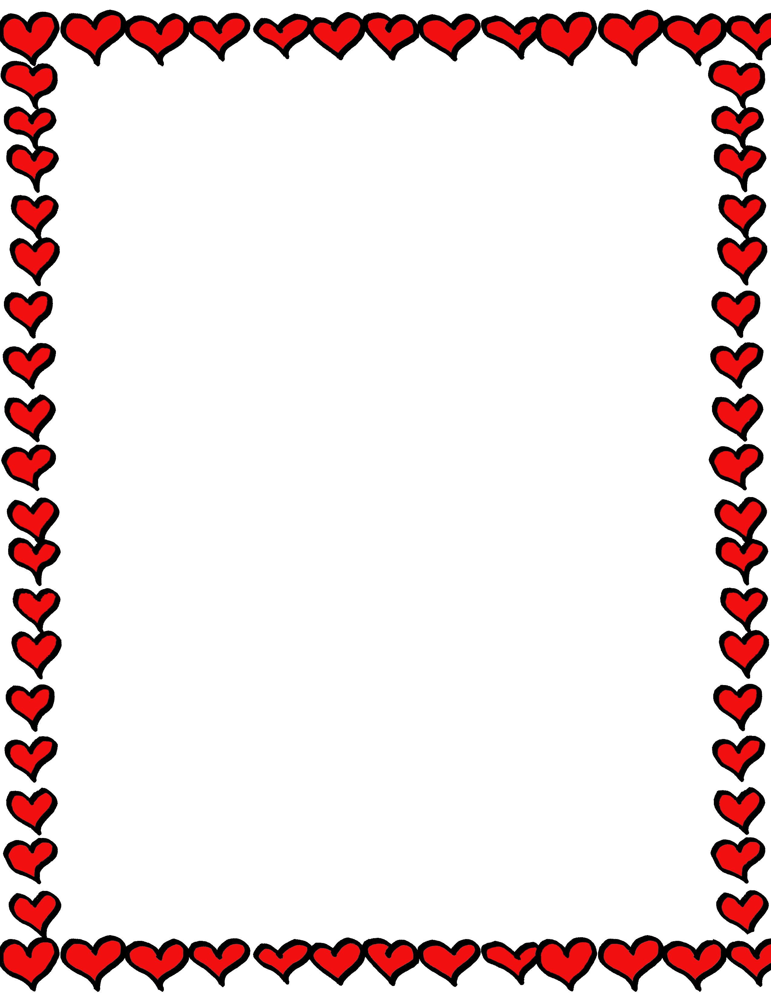 Cute red clipart border