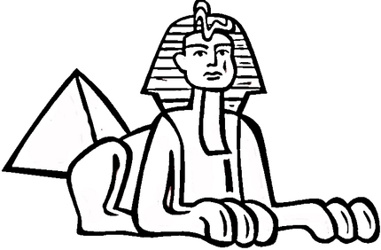 Sphinx clipart black and white - ClipartFox