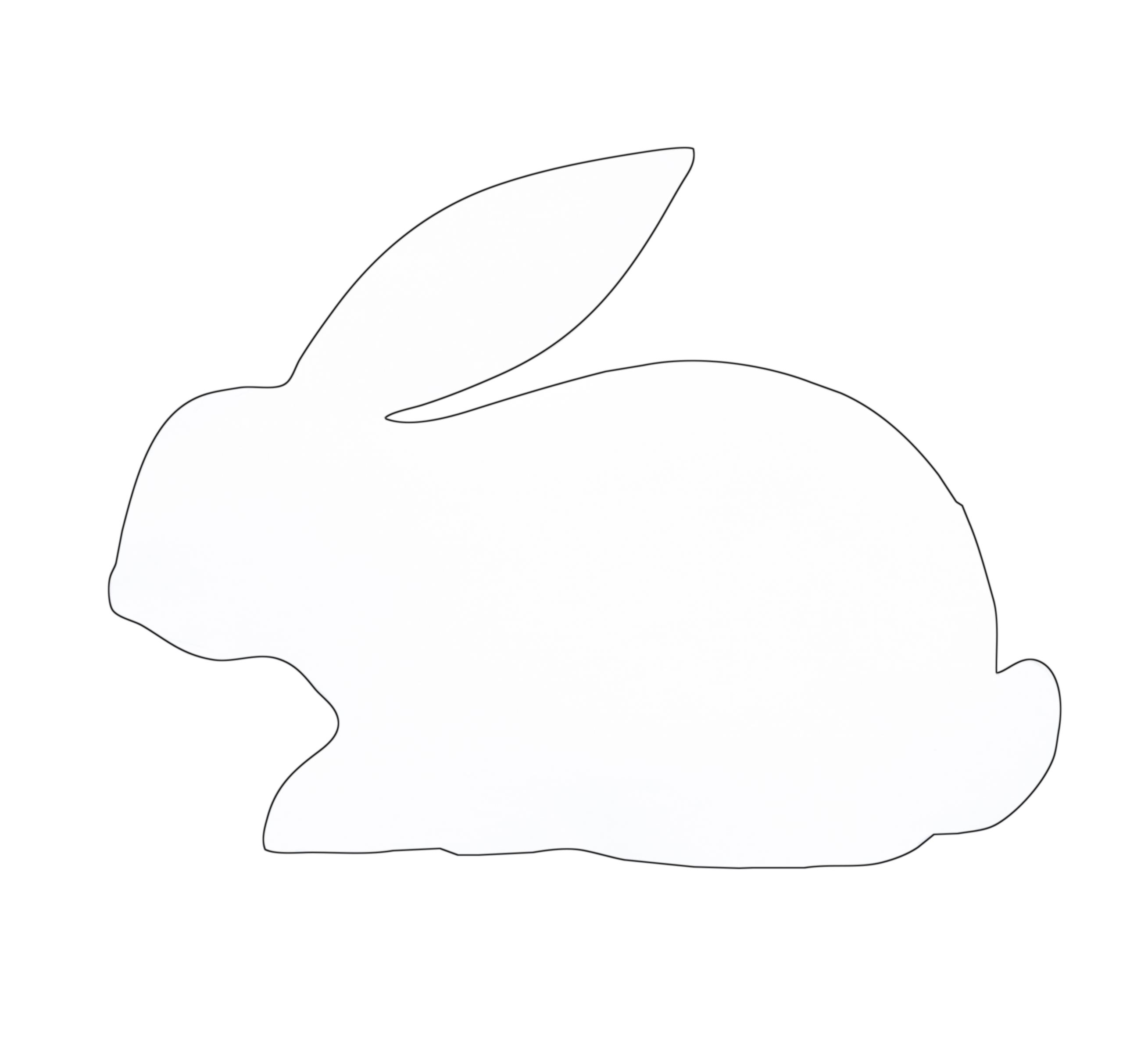 Best Photos of Bunny Outline Template - Bunny Rabbit Template ...