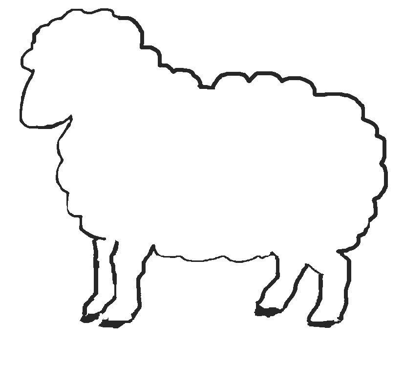 Sheep clipart outline