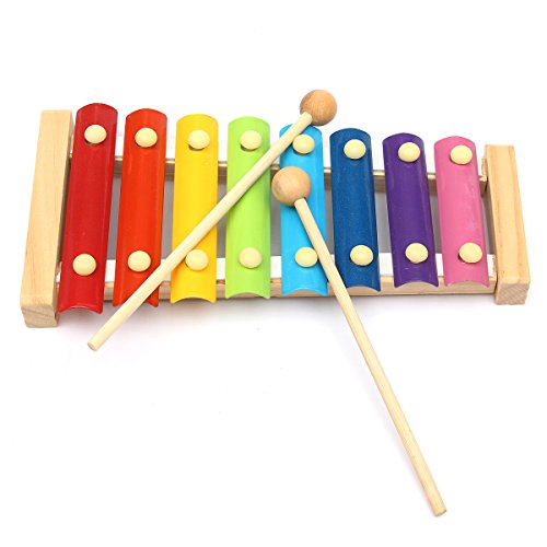 Piano Wooden Instrument For Children 8 Notes Xylophone Kids Toys ...