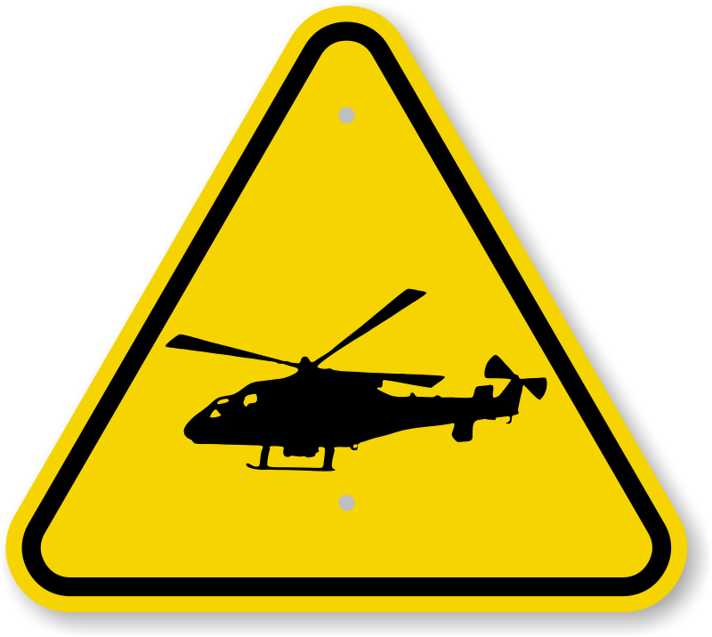 Helicopter Signs - Heliport, Helicopter Landing Area No Parking