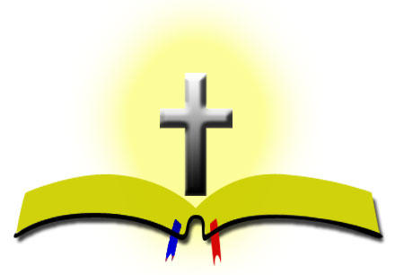 Bible with cross clip art