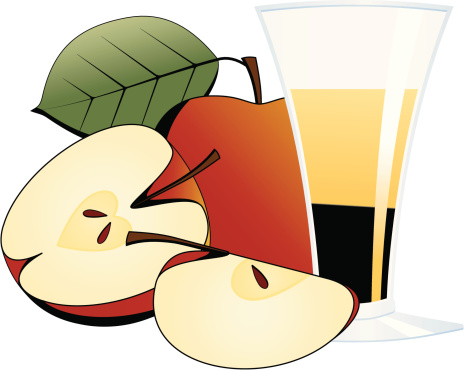 Cartoon Of The Apple Juice Clip Art, Vector Images & Illustrations ...