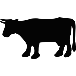 Cow Silhouette 2 clipart, cliparts of Cow Silhouette 2 free ...
