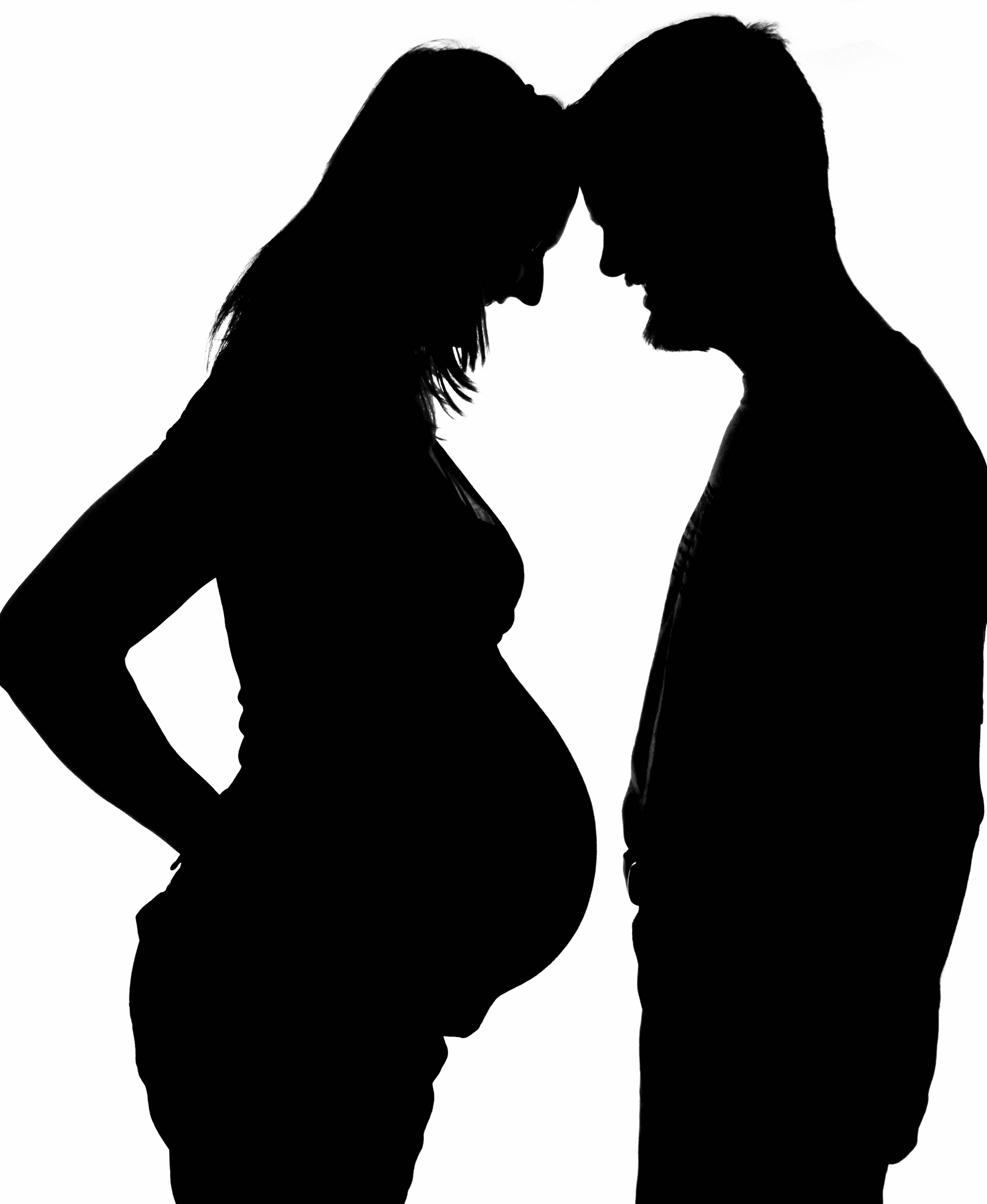 Pregnant mother silhouette clipart
