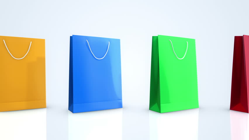 Animation Of Moving Colorful Shopping Bags. Animation Of Seamless ...