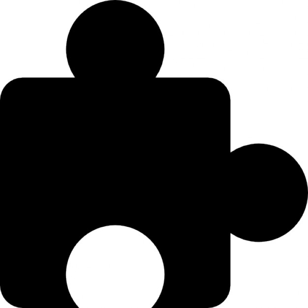 Puzzle piece black shape of border Icons | Free Download