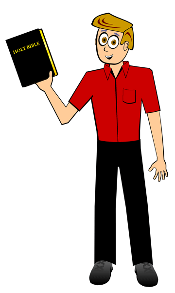 Animation clipart of boy holding a bible - ClipartFox