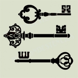 Skeleton Keys Set Graphic 12x12 Stencil