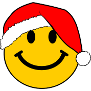 Smiley face santa clipart