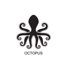 Octopus, Silhouette and Art