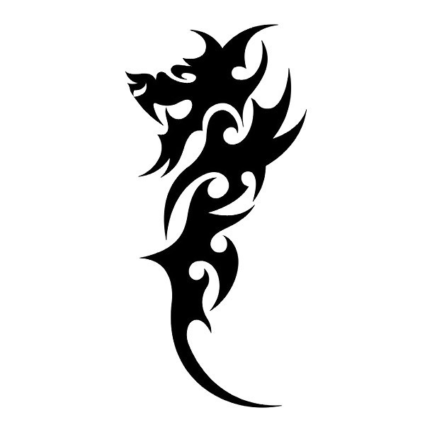 Easy and Small Chinese Dragon Tattoo Design