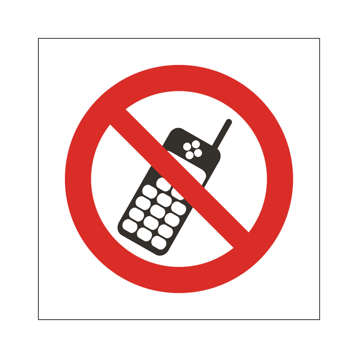 No Mobiles Symbol Safety Sign - General Prohibition Sign from ...