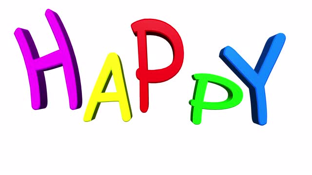 Dancing Happy Letters Animation Motion Background - VideoBlocks