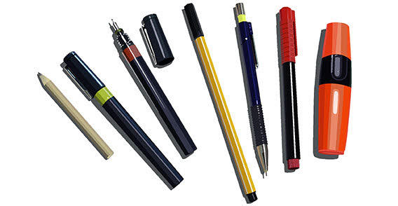 Pens, Pencils & Markers Free Vector | 123Freevectors