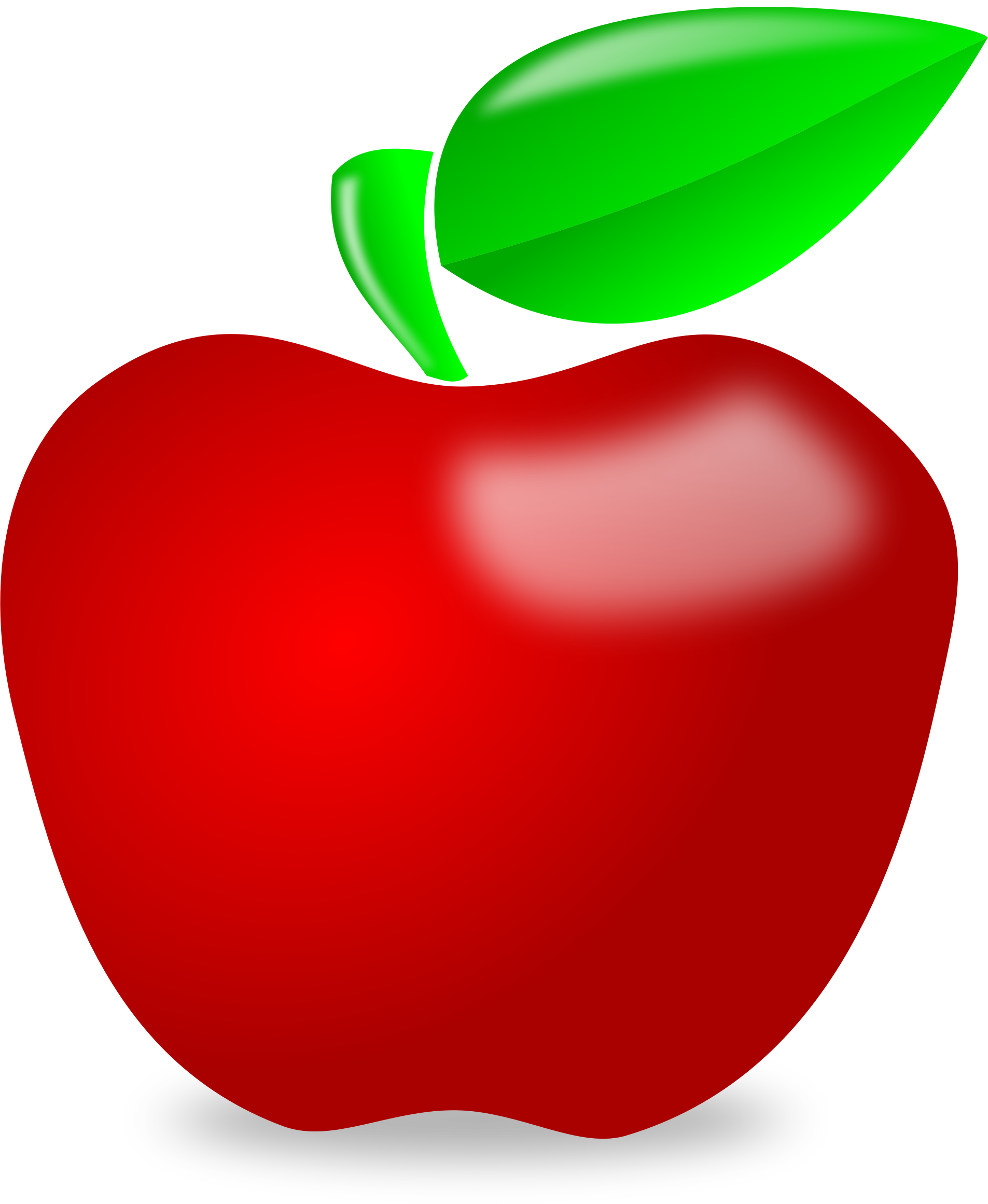 Clipart - Glossy apple