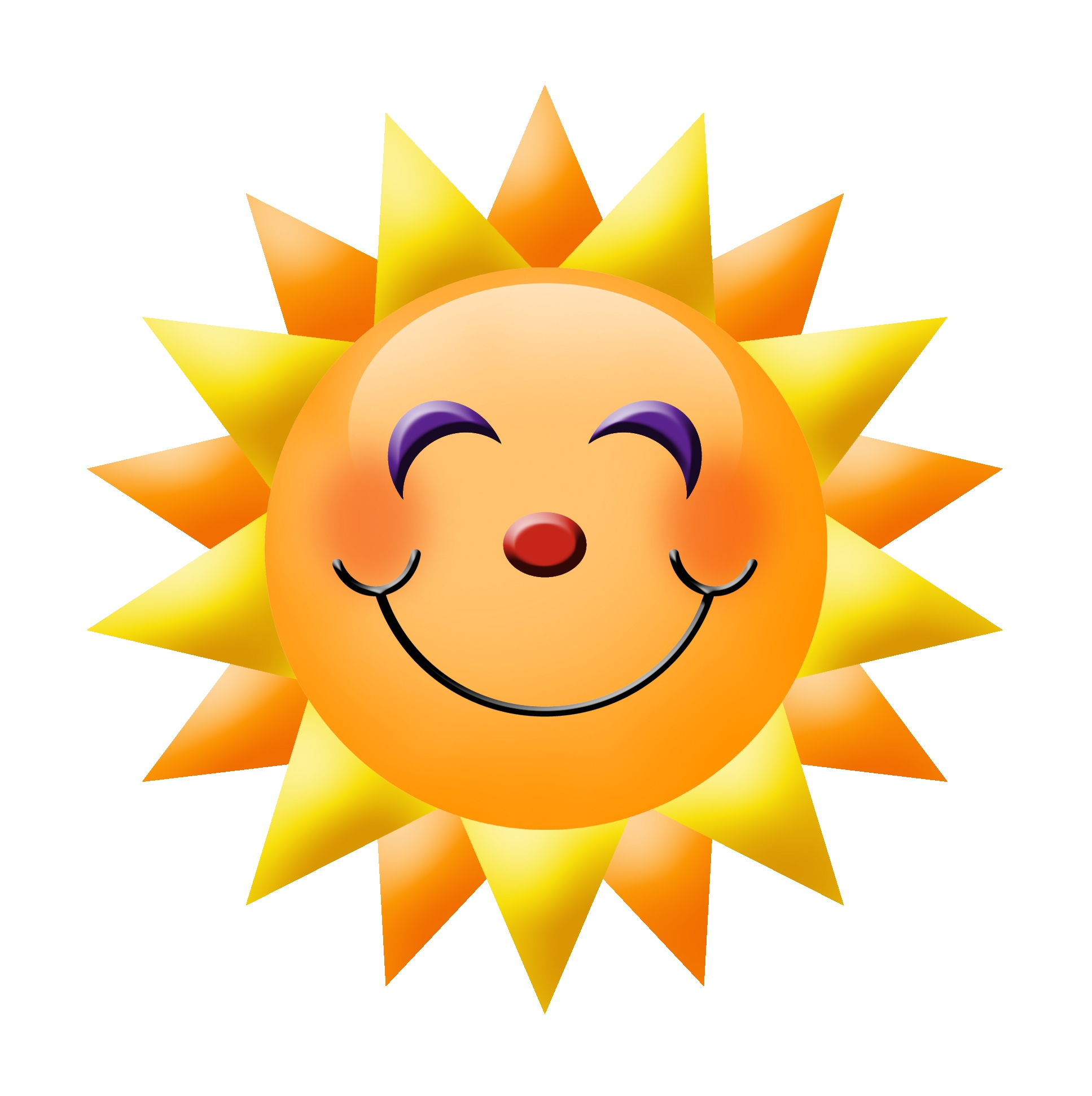 Smiley Face Sun Clipart