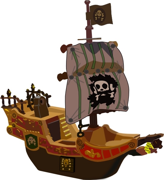 Pirate ships clipart