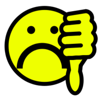 Thumbs down smiley computer clipart