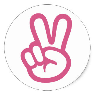 Hand Peace Sign Stickers | Zazzle