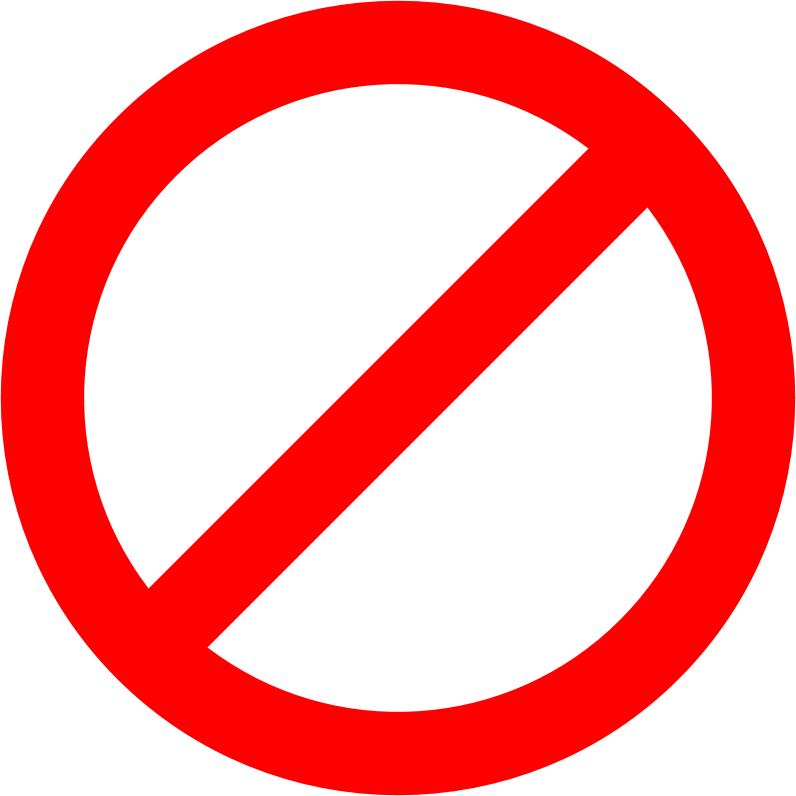 No Sign Clipart