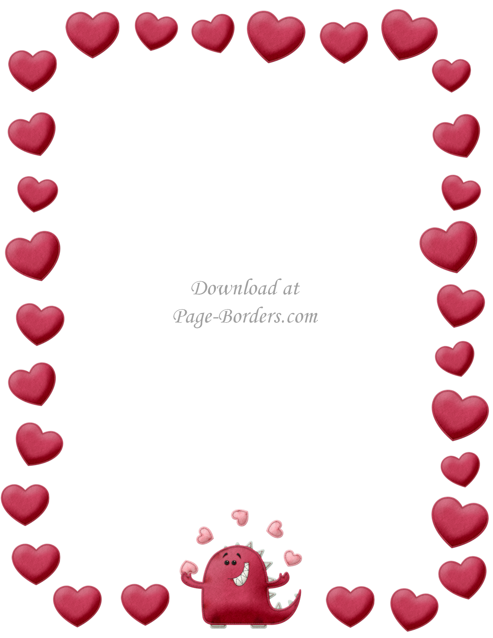 Heart Border - Page Borders & Backgrounds