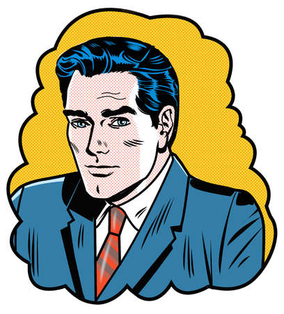 Stock Illustration - Businessman in thought bubble