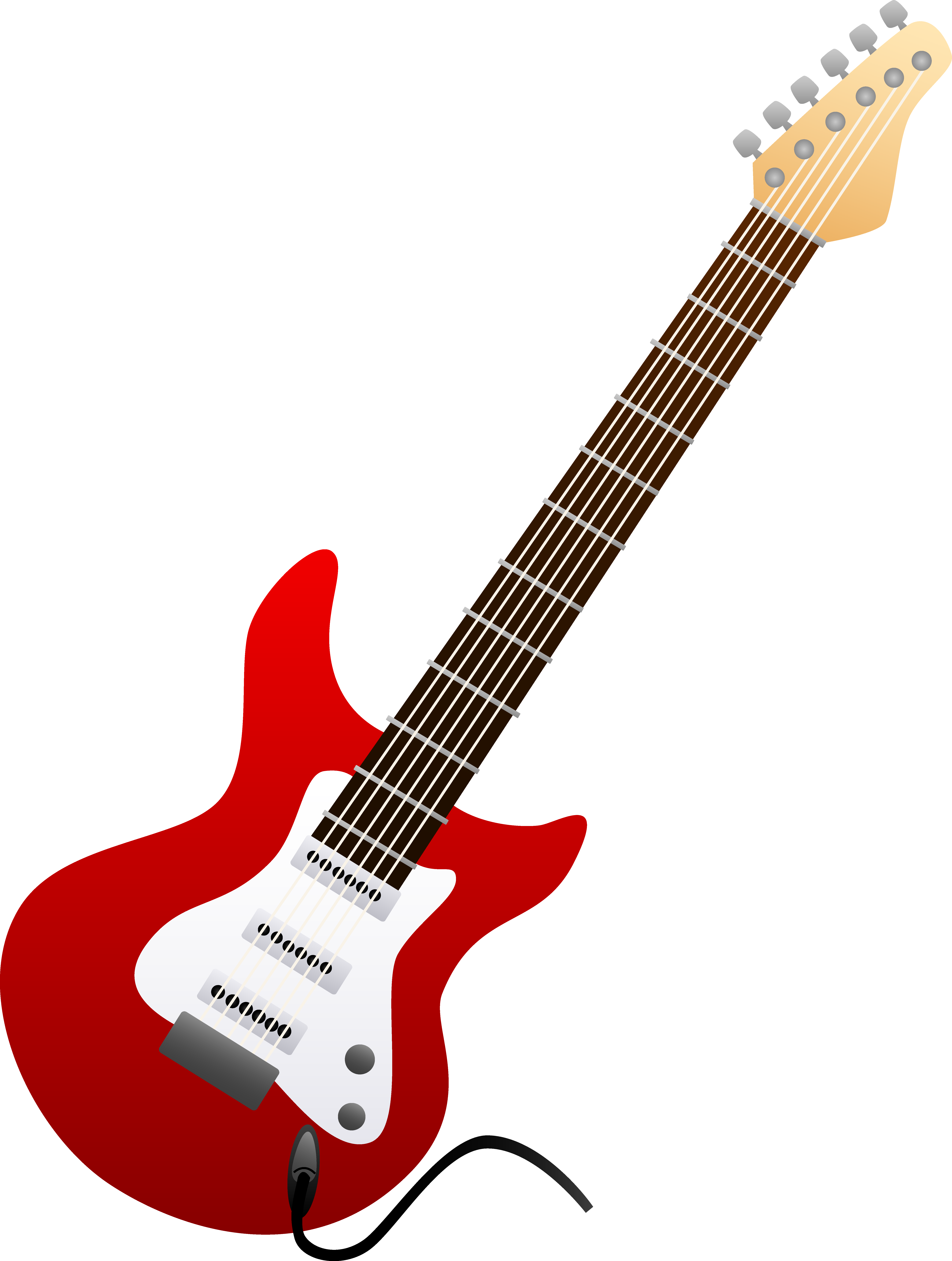 Guitar Outline Clipart Black And White - Free ...