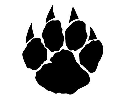 a wolf paw print colouring pages