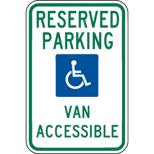 Parking Control: ADA Handicapped Parking sign #PKE-16771 ...