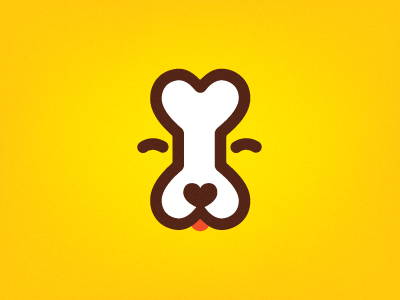 Dribbble - Dog bone logo by Dima Je