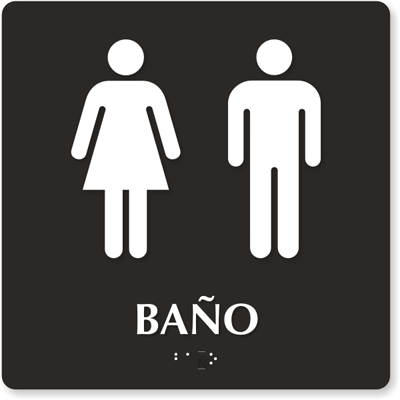 Bilingual Bathroom Signs | Spanish Bathroom Signs