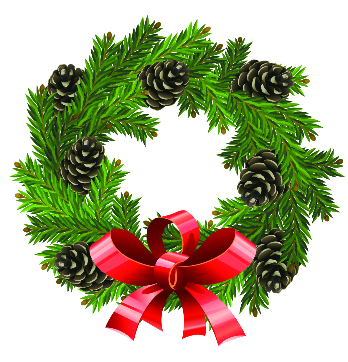 Christmas wreath 1 vector Free Vector / 4Vector