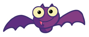 Bat Clipart Image - Cartoon Bat on Halloween