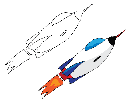mepainter - art for everyone: Rocket Ship