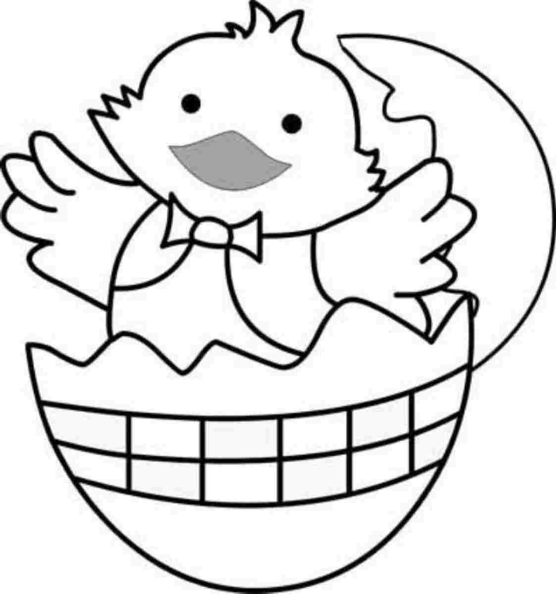 baby chick coloring pages free kindergarten - photo #11