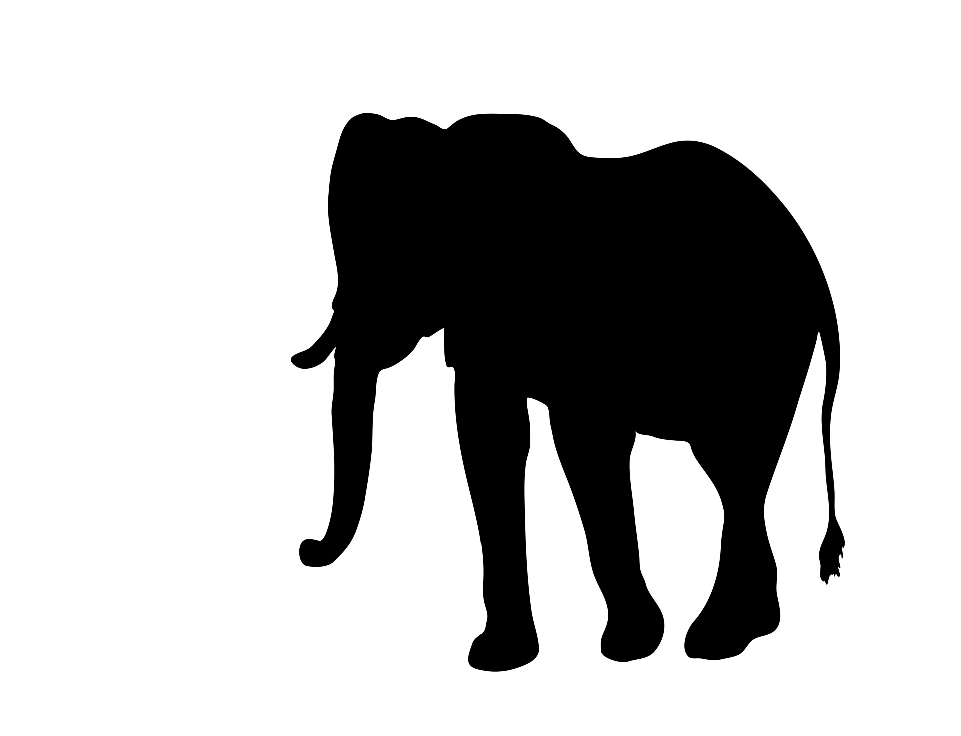 African elephant clipart silhouette