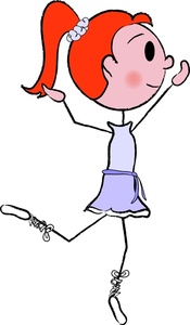 622 views Ballerina Cartoon Clipart Image - Cartoon Ballerina Practicing Her ...