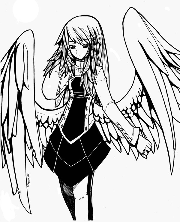 Project Angel Lineart Clipart Best Clipart Best