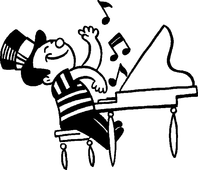 Piano player clipart free