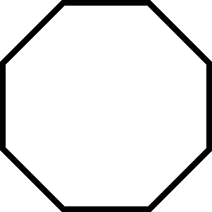 Stop sign shape clip art