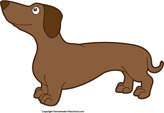 Dachshund weiner dog clip art co image #41455