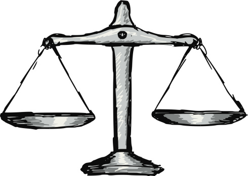 Scales Of Justice Drawing Clip Art, Vector Images & Illustrations ...