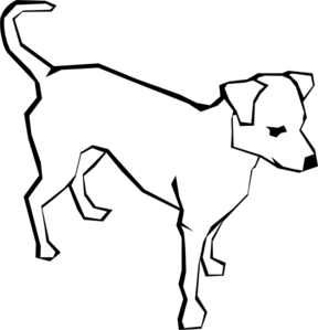 Dog Outline Animal clip art - vector clip art online, royalty free ...