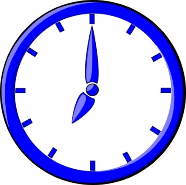 analog clock in blue edge | Download free Vector