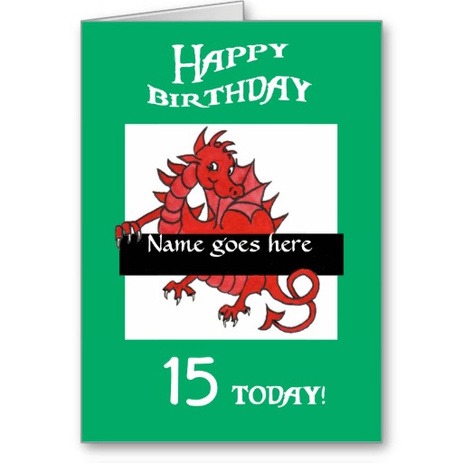Cute Red Dragon Birthday Card to Personalize from Zazzle.