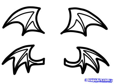 How to Draw Chibi Demon Wings, Step by Step, Chibis, Draw Chibi ...